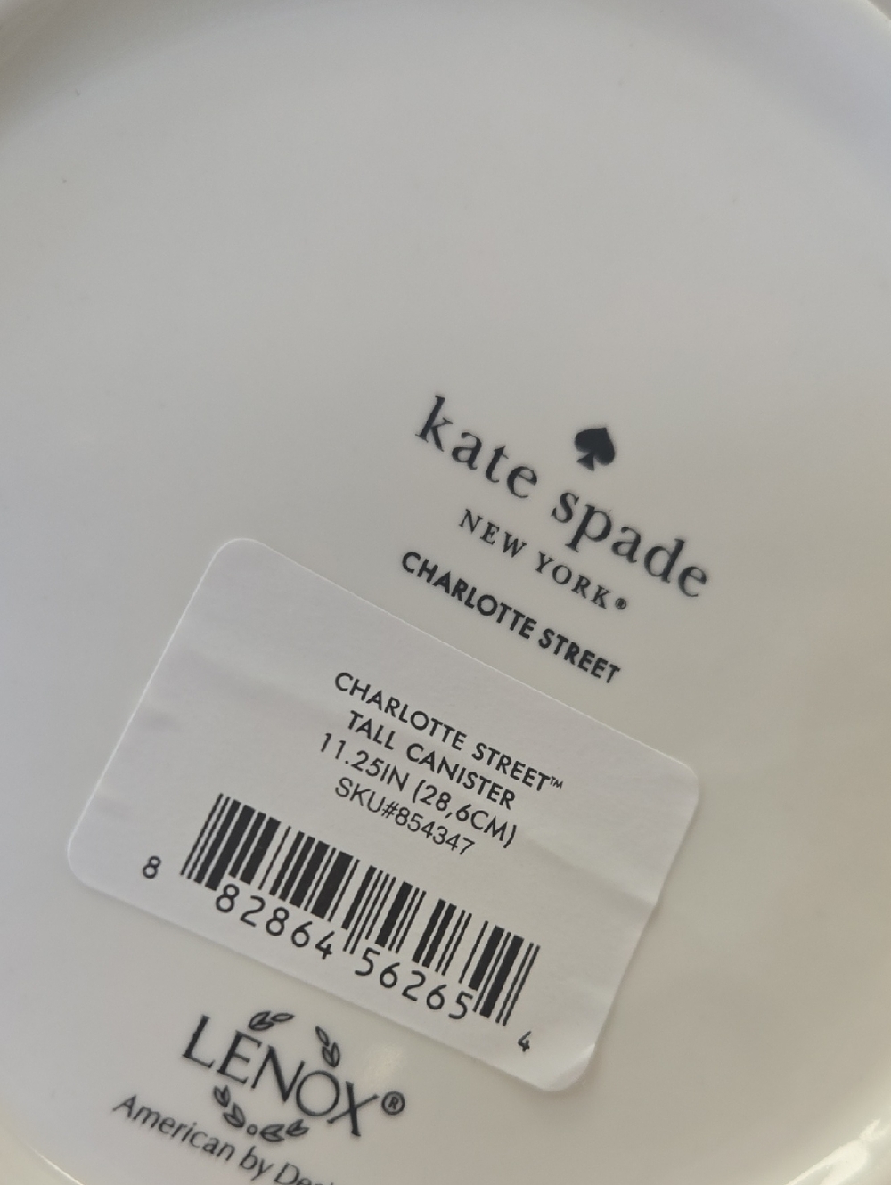 Kate Spade New York X Lenox Charlotte Street Blue Collection Tall Canister/Vase - Picture 2 of 5